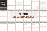 Digital Recipe Planner - 101 Pages